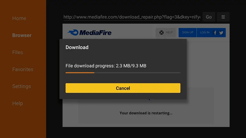 Filelinked Apk downloading