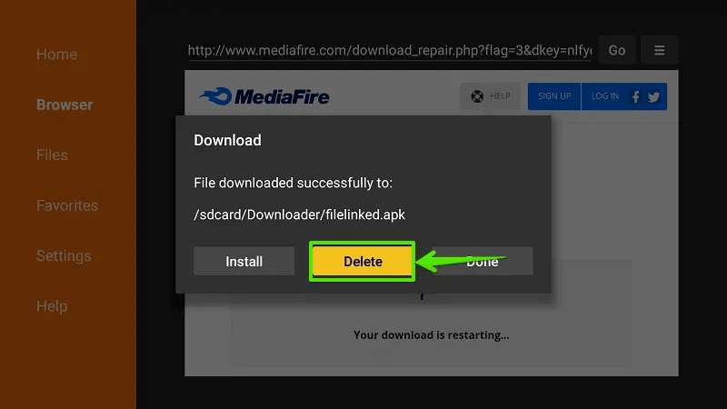 Delete source file