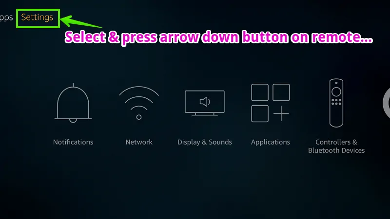 Go to settings